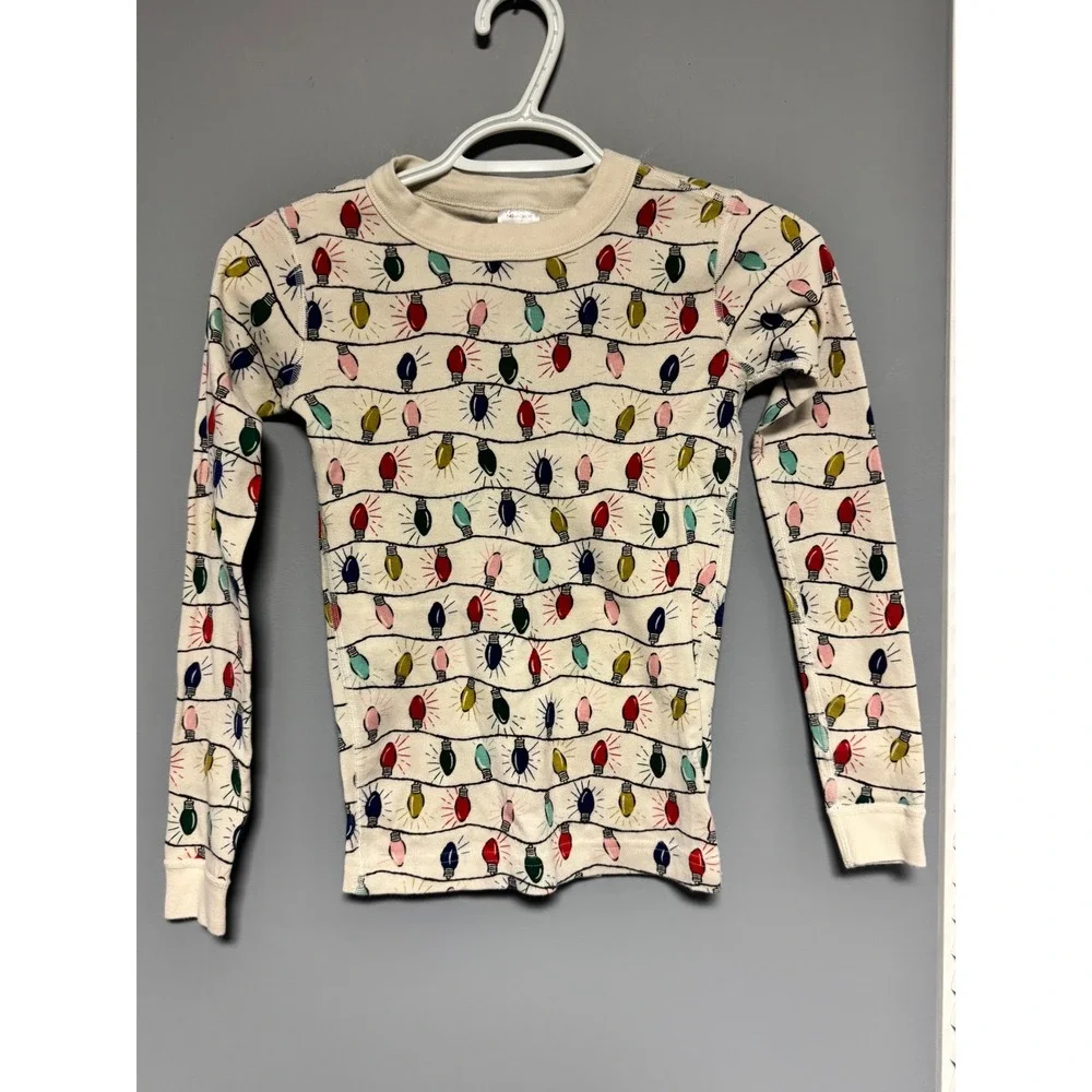 Hanna Andersson Kids Size 10 Christmas Lights‎ Organic Cotton Pajama Set 140